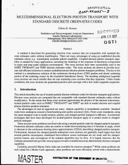 multidimensional electron-photon transpofc with standard discrete