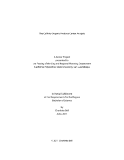 The Cal Poly Organic Produce Center Analysis