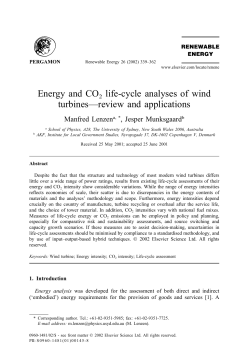 Energy and CO2 life-cycle analyses of wind turbines&mdash;review and