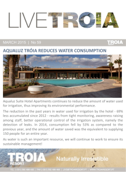 Aqualuz reduces water consumption
