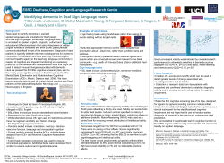 Poster outlining development of the British Sign Language Cognitive