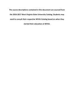 The course descriptions contained in this document are sourced