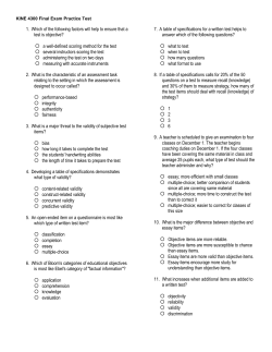 KINE 4300 Final Exam Practice Test