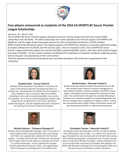 Four players announced as recipients of the 2016 EA SPORTS BC