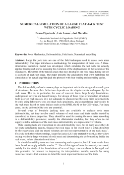 numerical simulation of a large flat jack test with cyclic loading