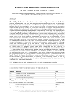 Calculating carbon budgets of wind farms on