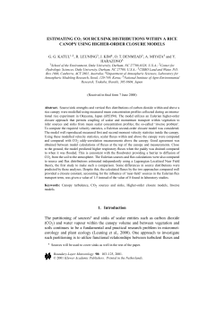 ESTIMATING CO2 SOURCE/SINK DISTRIBUTIONS WITHIN A RICE