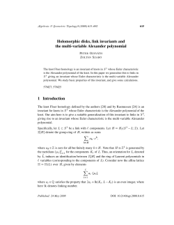 Holomorphic disks, link invariants andthe multi