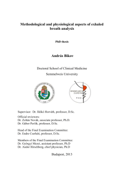 Methodological and physiological aspects of exhaled breath analysis
