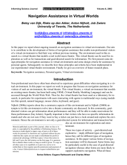 Navigation Assistance in Virtual Worlds