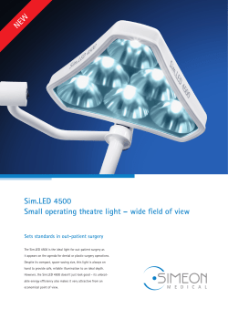 Sim.LED 4500 Small operating theatre light