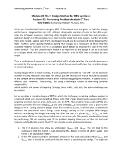 Module-05 Pinch Design Method for HEN synthesis Lecture-33