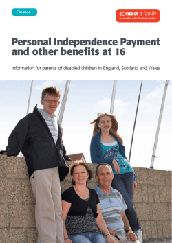 Personal Independence Payment and other