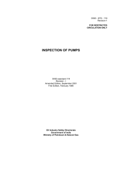 Inspection of Pumps