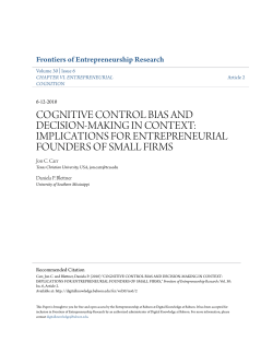 cognitive control bias and decision-making in context