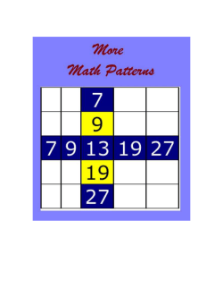 Sample More Math Patterns