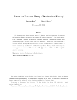 Toward An Economic Theory of Dysfunctional