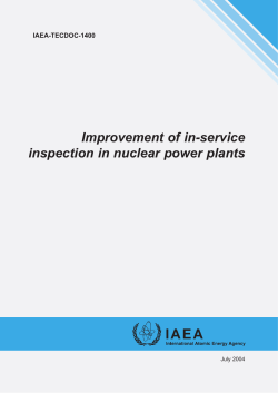 Improvement of in-service inspection in nuclear power plants