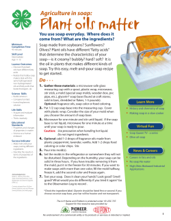 Plant oils matter - 4-H