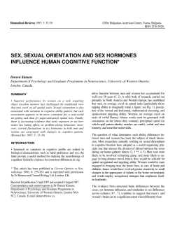sex, sexual orientation and sex hormones influence human