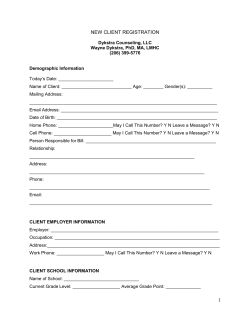 new client registration