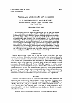 Azelaic Acid Utilization by a Pseudornonas