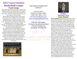 2017 Larry Cordaro Basketball Camps