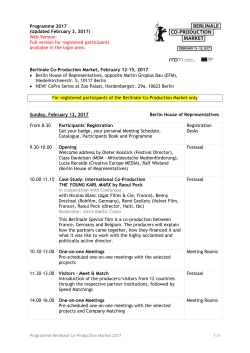 Programme 2017 (Updated February 3, 2017) Web Version. Full