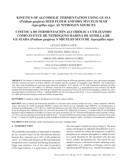 KINETICS OF ALCOHOLIC FERMENTATION