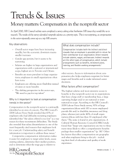 Money matters: Compensation in the nonprofit sector