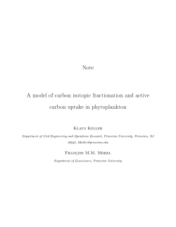 Note A model of carbon isotopic fractionation and active carbon