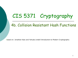 CIS 5371 Cryptography