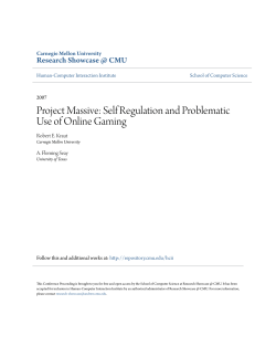 Self Regulation and Problematic Use of Online Gaming