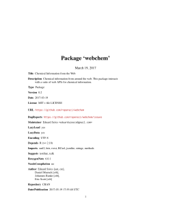 Package `webchem`