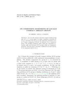 - Journal of Algebra and Related Topics