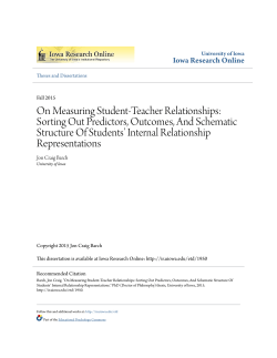 On Measuring Student-Teacher Relationships