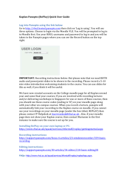 Panopto (Replay) Recording Quick Guide