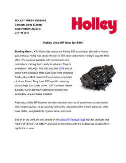 Holley Ultra HP Now for E85!