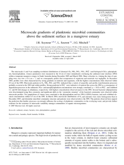 Microscale gradients of planktonic microbial communities above the