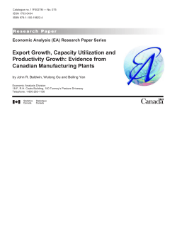 Export Growth, Capacity Utilization and