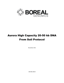 Aurora High Capacity 20-50 kb DNA From Soil