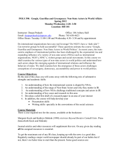 POLS 390: Google, Guerillas and Greenpeace: Non