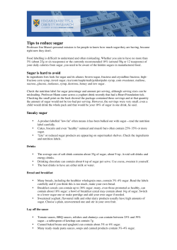 Tips to reduce sugar
