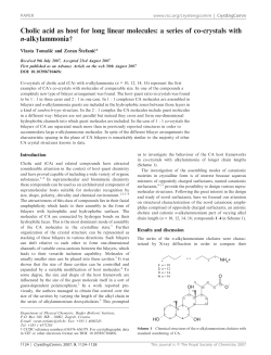 Cholic acid as host for long linear molecules: a series of co
