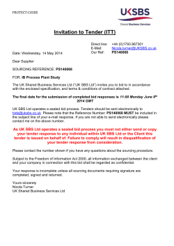 Tender Document (PS140068 - IB Process Plant Study