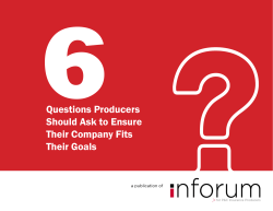 Questions Producers Should Ask to Ensure Their Company Fits Their