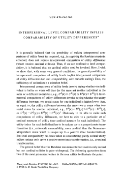 Interpersonal level comparability implies comparability of