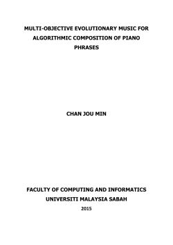 multi-objective evolutionary music for algorithmic composition