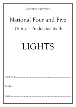 N4and5 Production Skills LIGHTS