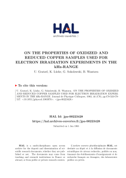 ON THE PROPERTIES OF OXIDIZED AND REDUCED